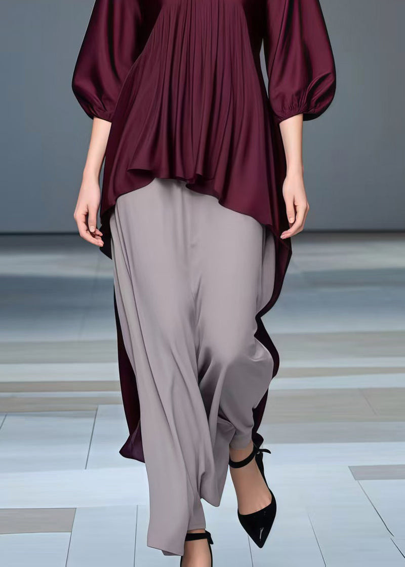 Mulberry Low High Design Silk Shirt Bracelet Sleeve