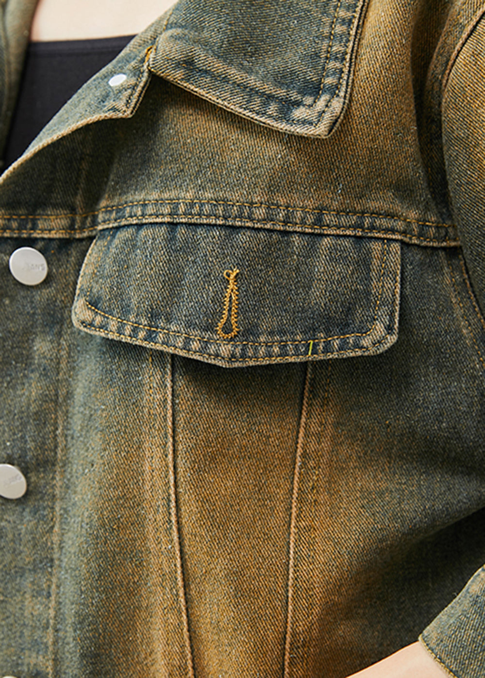 Blue Oversized Denim Short Coats Fall
