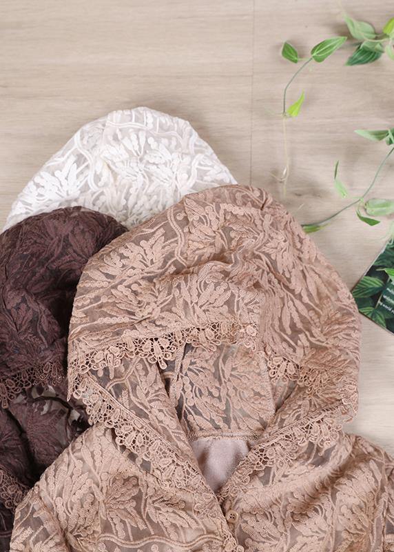 Hooded Spring Tunic Dress Loose Lace Dresses