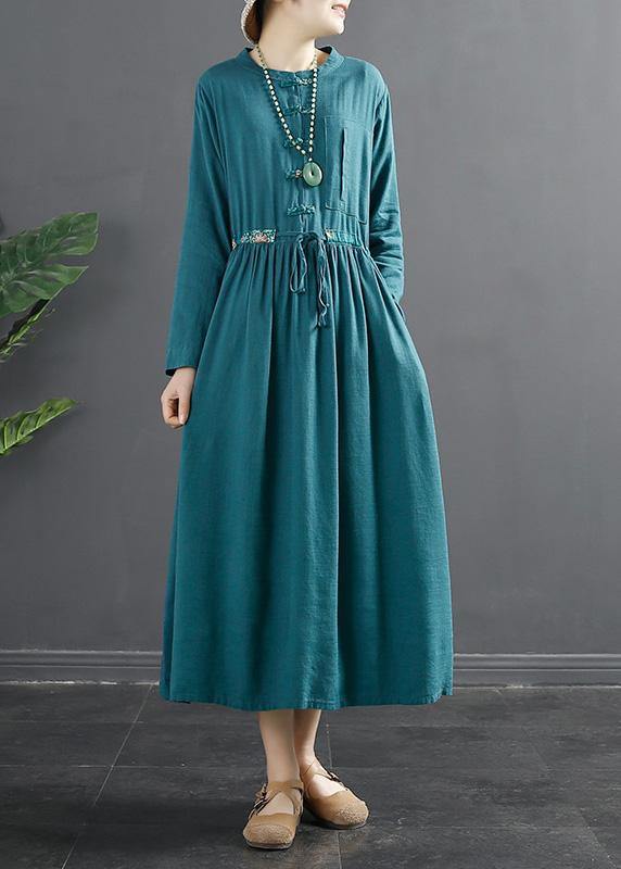 Vivid Black Clothes for Drawstring Kaftan Dress