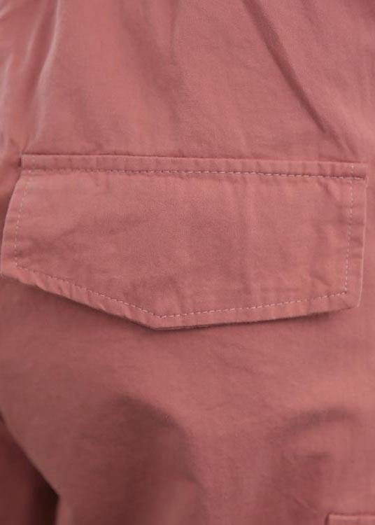 Diy Rubber Red Pockets Pockets Summer Pants Trousers