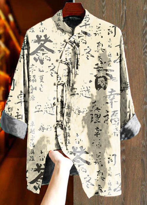Art Pink Crane Double-layer Collar Asymmetrical Jacquard Silk Shirt Top Fall