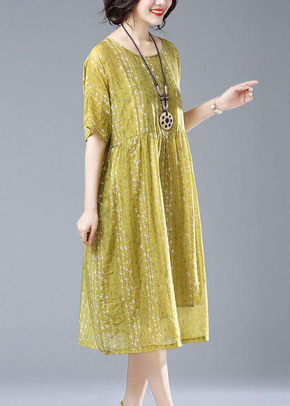Yellow Embroideried Patchwork Linen Tops and Spaghetti Straptwo Piece Set Summer