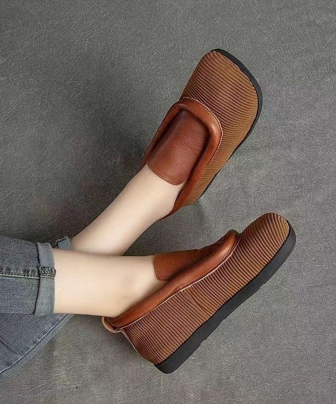 Retro Versatile and Comfortable Cowhide Flat Shoes