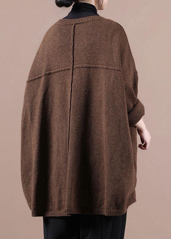 Yellow Asymmetrical Design Pockets Knit Coat