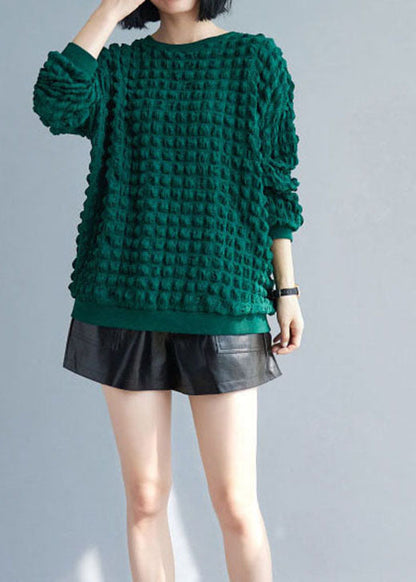 Green O-neck Top Spring