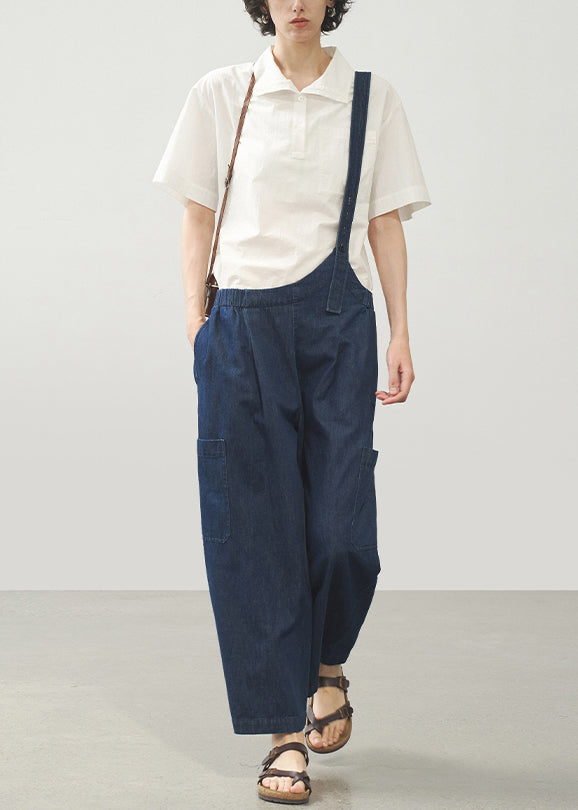 Summer Blue Strap Jeans Asymmetric Design