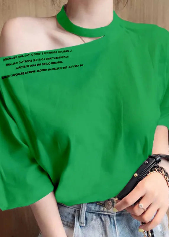 Yellow O Neck Print Cotton T Shirt Long Sleeve