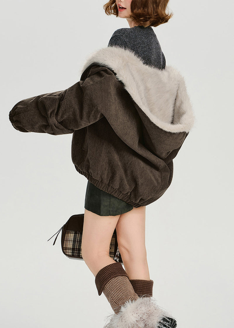 Zip Up Thick Warm Fleece Hoodie Coat Winter