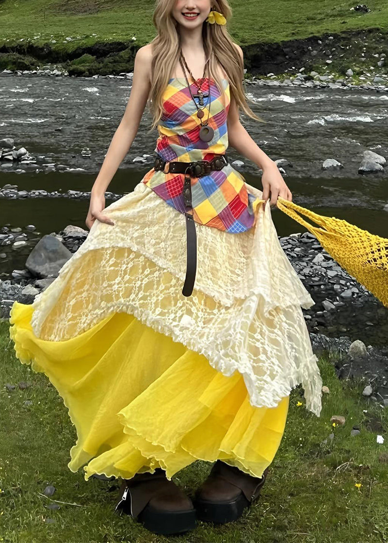 Original Design Yellow Silm Fit Holiday Three Piece Set Fall