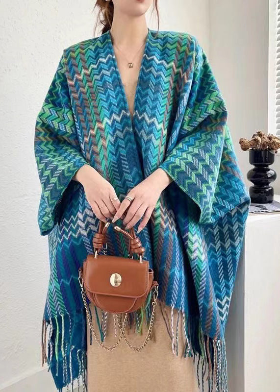 New Autumn and Winter Style Black Coffee Tassel Shawl