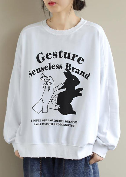 O Neck Spring Clothes Fabrics White Tops