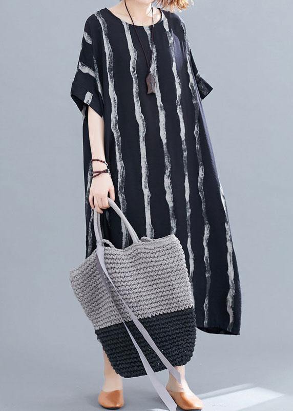 Classy Black Loose Pockets Summer Party Dress Half Sleeve