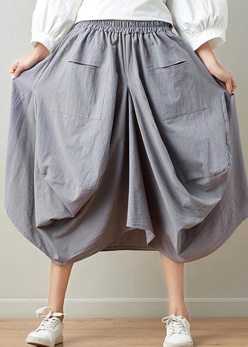 Stylish Lantern Cotton Linen Skirts Summer