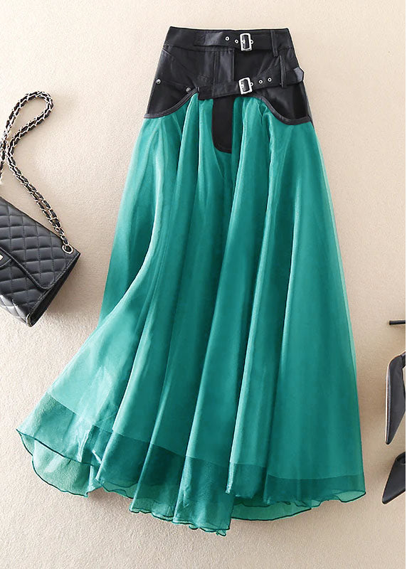 French Grey Patchwork Tulle Skirts Spring