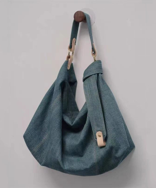 Blue Large Capacity Durable Denim Satchel Handbag