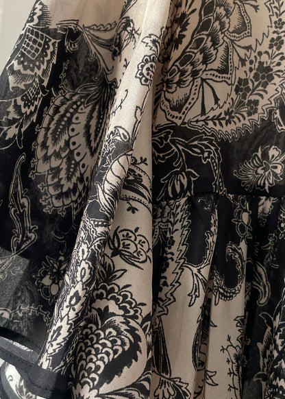 O Neck Print Cotton Long Dresses Summer
