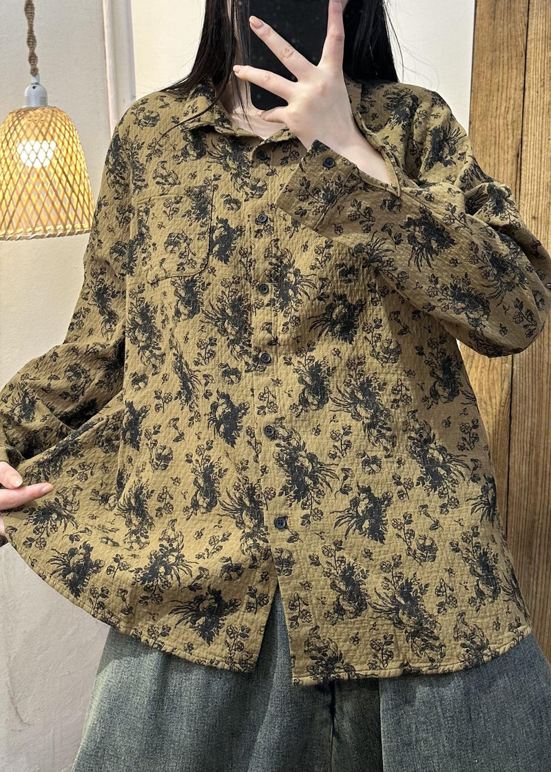 White Peter Pan Collar Cotton Dot Shirt Tops Spring