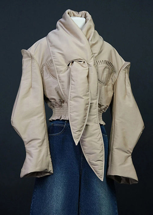Khaki Bow Original Design Duck Down Down Coats Winter