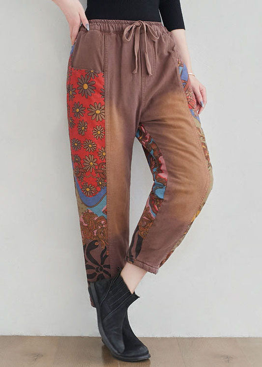 Italian Brick Red Pockets Pants Spring