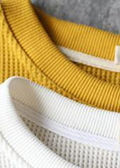 White Cotton Long Sleeve Sweatshirts Top