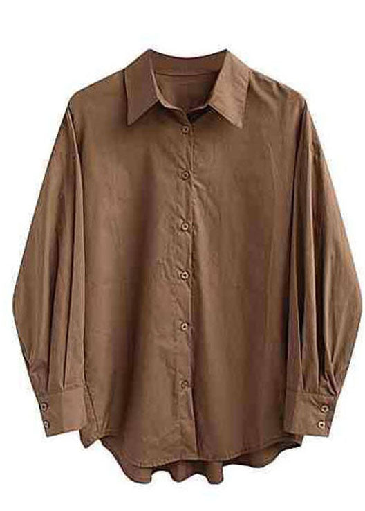 Chocolate Asymmetrical Design Knit Vest Contton Shirts Two Pieces Set Fall
