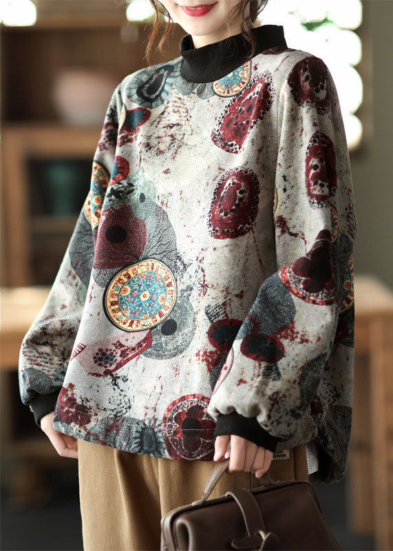 Grey Stand Collar Low High Design Sweatshirts Tops Spring