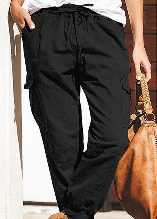 Color Cotton Pockets Overalls Trouser Pants