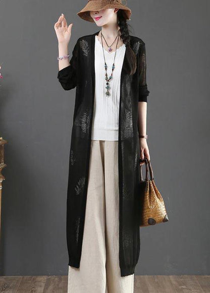Diy Jacquard Summer Long Loose Coat