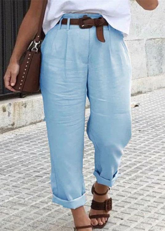 Simple Color Pocket Pants