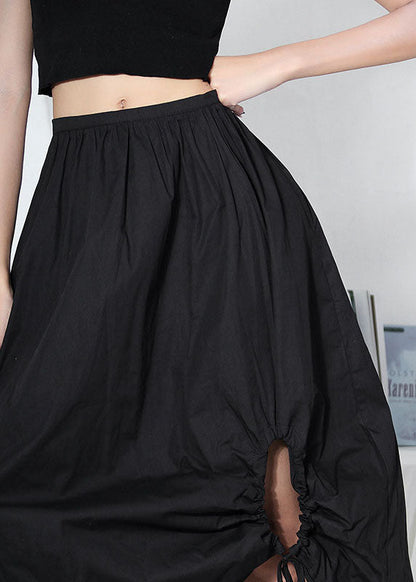 Black a Line Summer Skirt