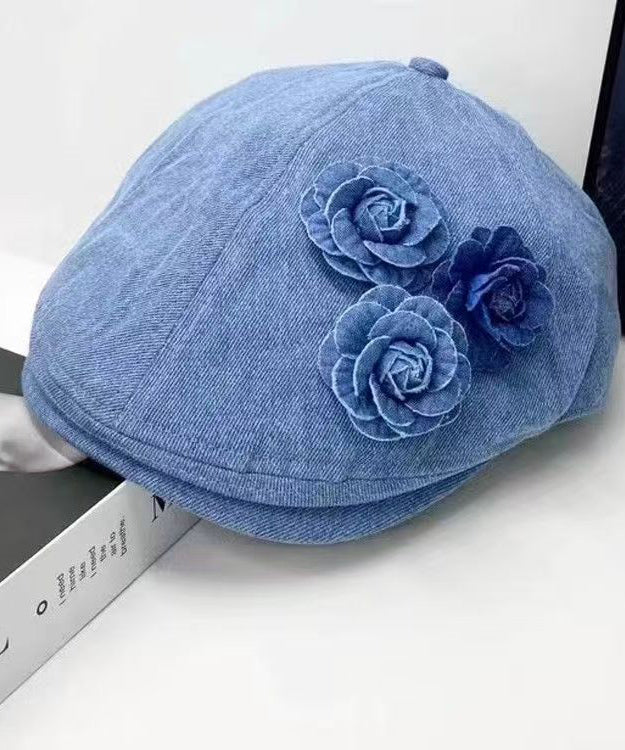 Blue Versatile Denim Beret Hat