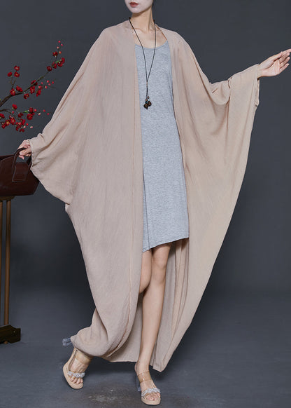 Italian Khaki Oversized Cotton Upf 50+ Cardigans Spring