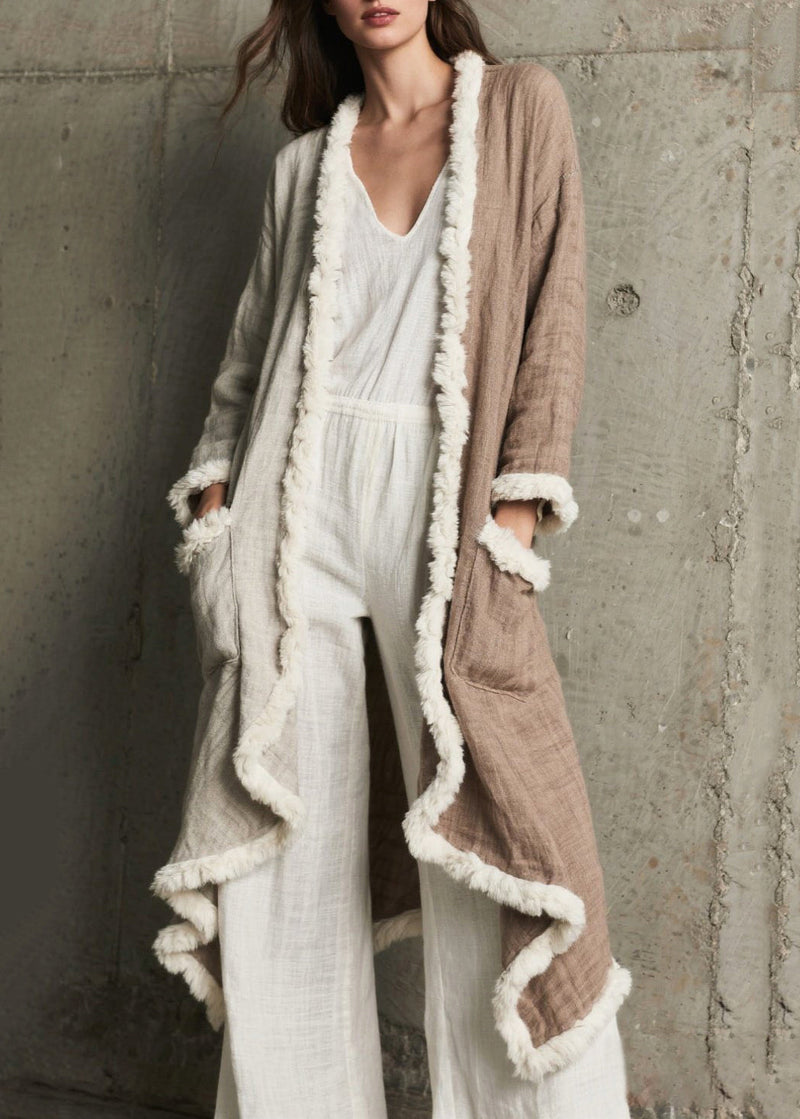 Colorblock Asymmetrical Patchwork Pcokets Cardigan Spring