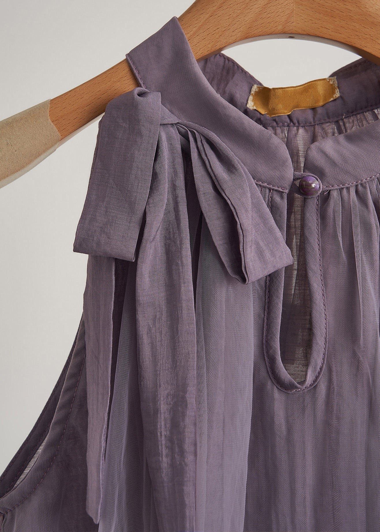 Lavender Cold Shoulder Print Tulle Two Pieces Set Summer