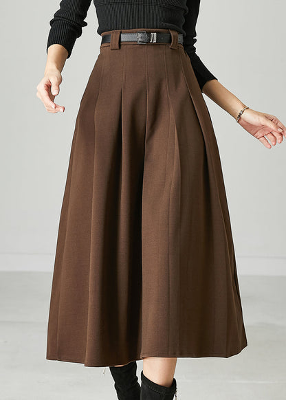 Khaki Cotton a Line Skirts Exra Large Hem Spring