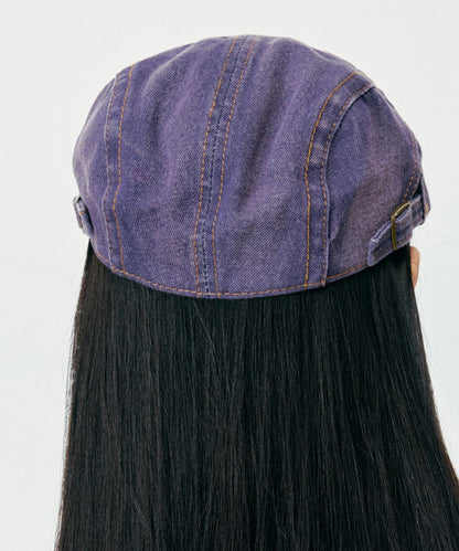 Street Purple Denim Breton Hat