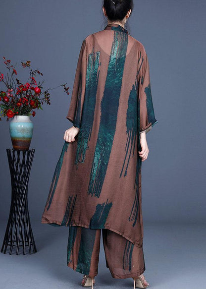 Italian Chocolate Summer Chiffon Vacation Dresses
