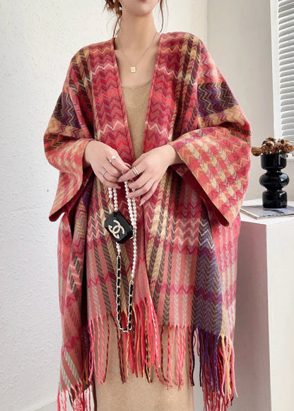 New Autumn and Winter Style Black Coffee Tassel Shawl