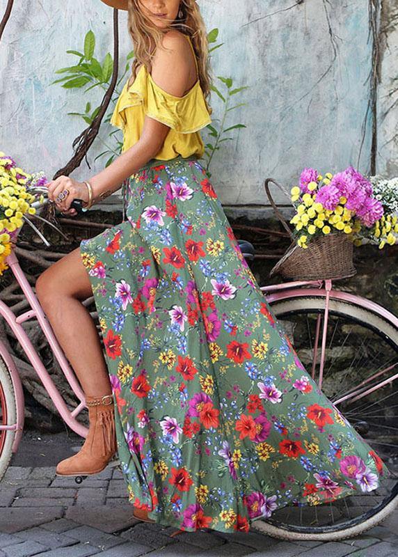Beach Resort Dress With Pleated Print
