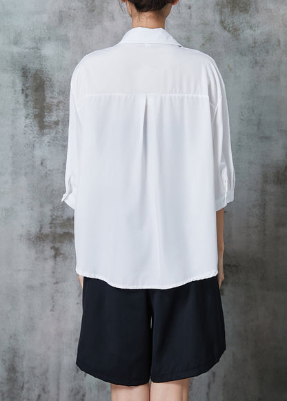 Black Loose Chiffon Fake Two Piece Shirts and Shorts Two Pieces Set Oversized Summer