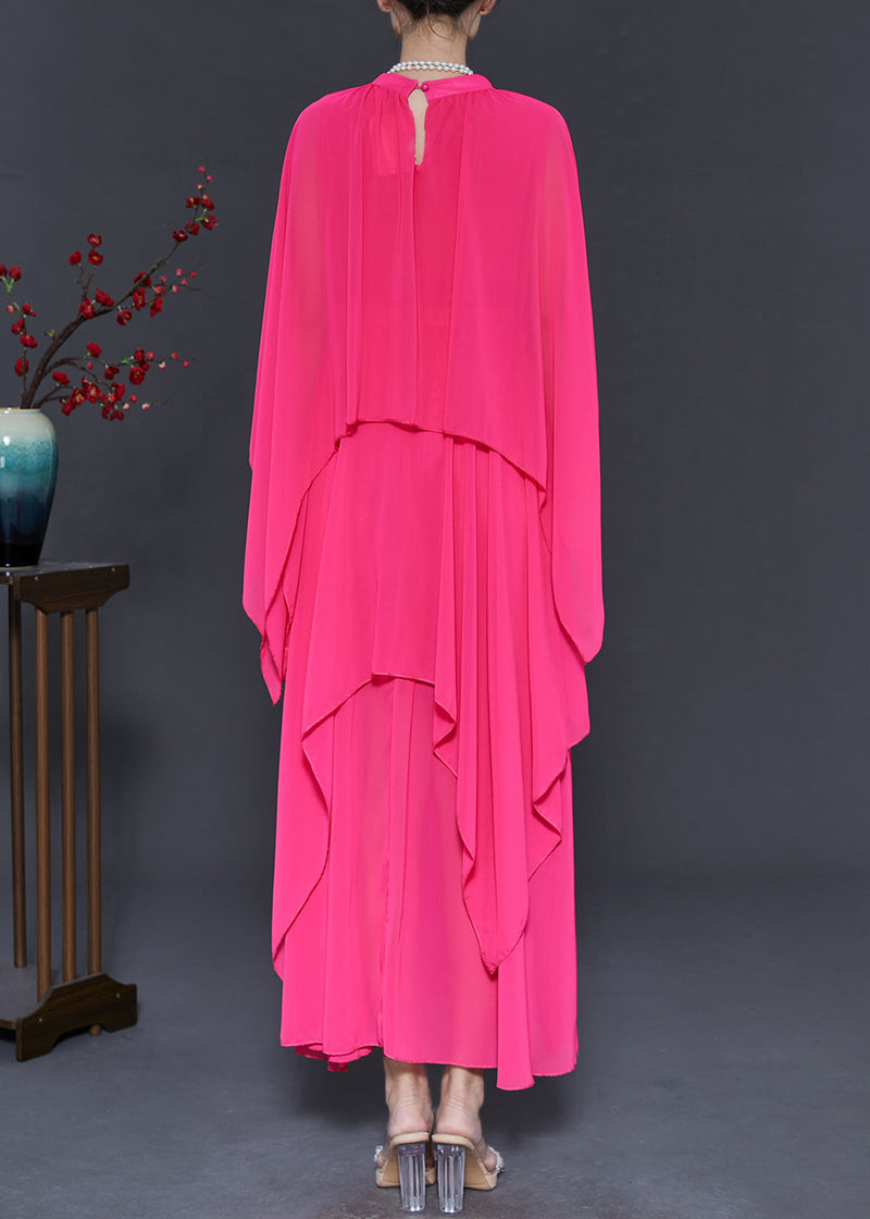 Rose Asymmetrical Oversized Chiffon Sets 2 Piece Fall