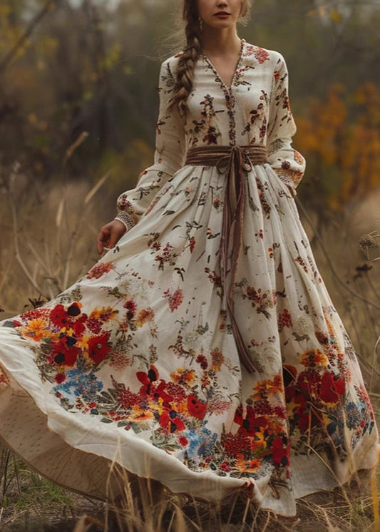 -beige-print-exra-large-hem-long-dress-spring