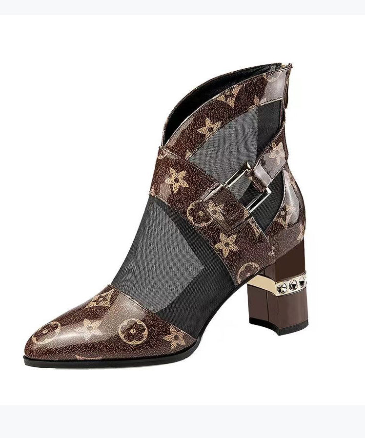 New Hollow Mesh Short Boots Spring and Summer