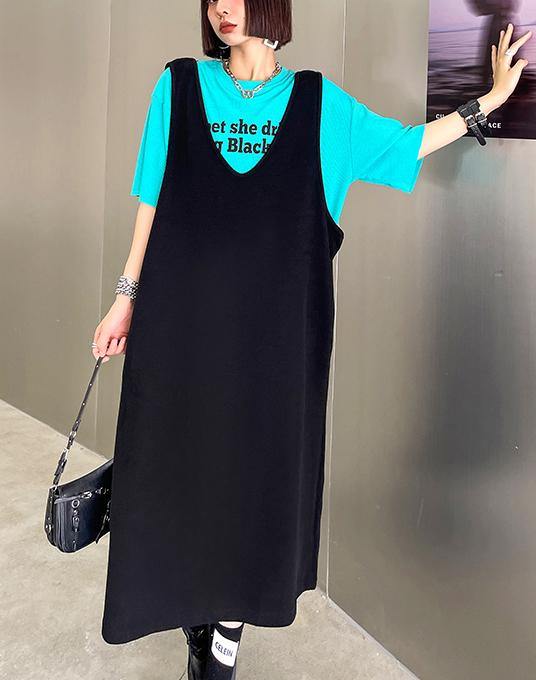 Green O-neck Graphic Cotton Summer Top