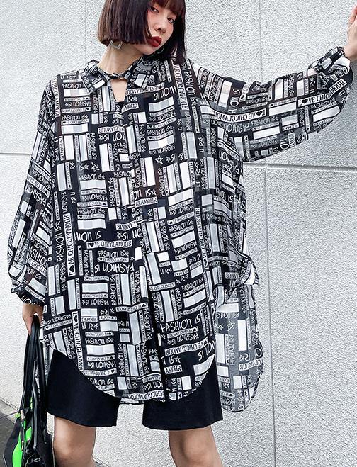 Graphic Button Long Sleeve Shirt
