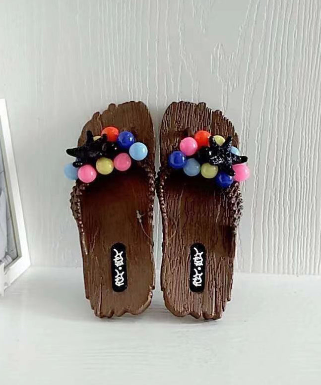Beach Flip Flops Splicing Ball Decorated