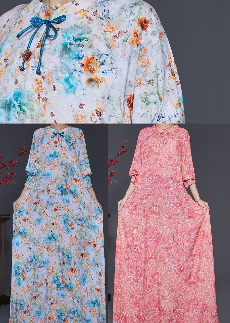 Diy Red Oversized Print Cotton Robe Dresses Summer