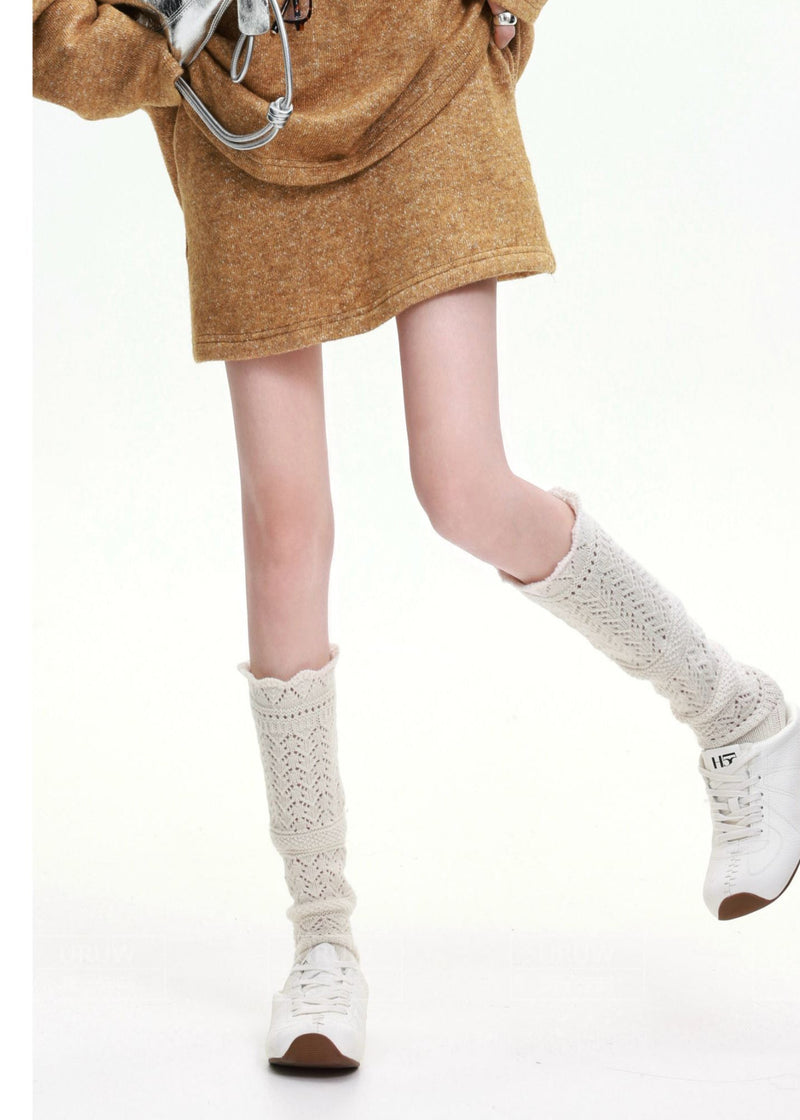 Golden Oversized Wool Knit 2 Piece Outfit Spring