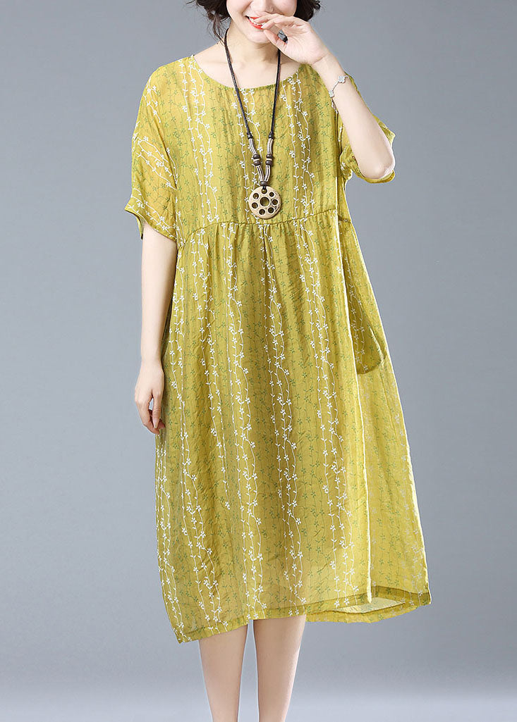 Yellow Embroideried Patchwork Linen Tops and Spaghetti Straptwo Piece Set Summer